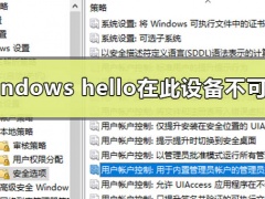 win10中如何解决提示windows hello在此设备上不可用的问题？
